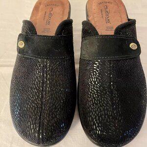 Flexus By Spring Step Italy Vera Pelle Slip On Slides Size - 9.5-10 USA. Black